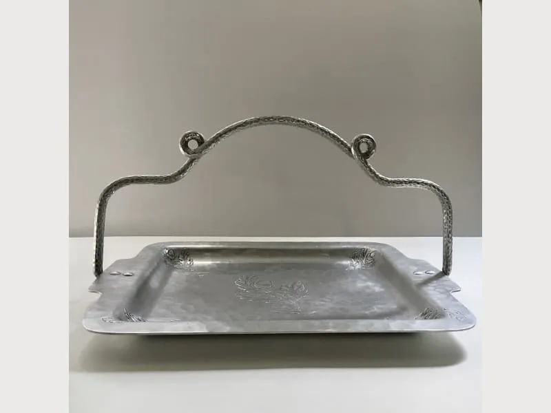 Farberware Aluminum Loop Handled Tray, 1930's - 6