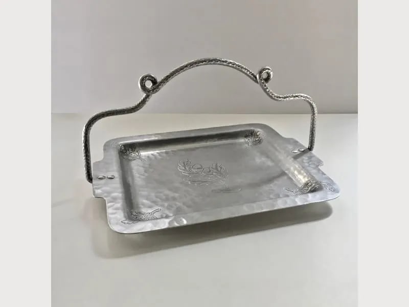 Farberware Aluminum Loop Handled Tray, 1930's - 8