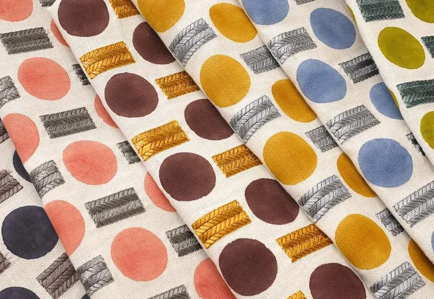Pollack Polka Lilypad Fabric Remnant - 2