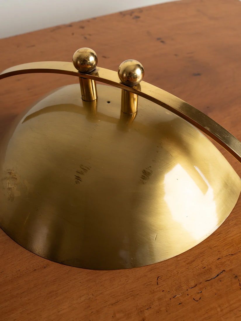Pair of 1970's Vintage Brass Wall Sconces - 3