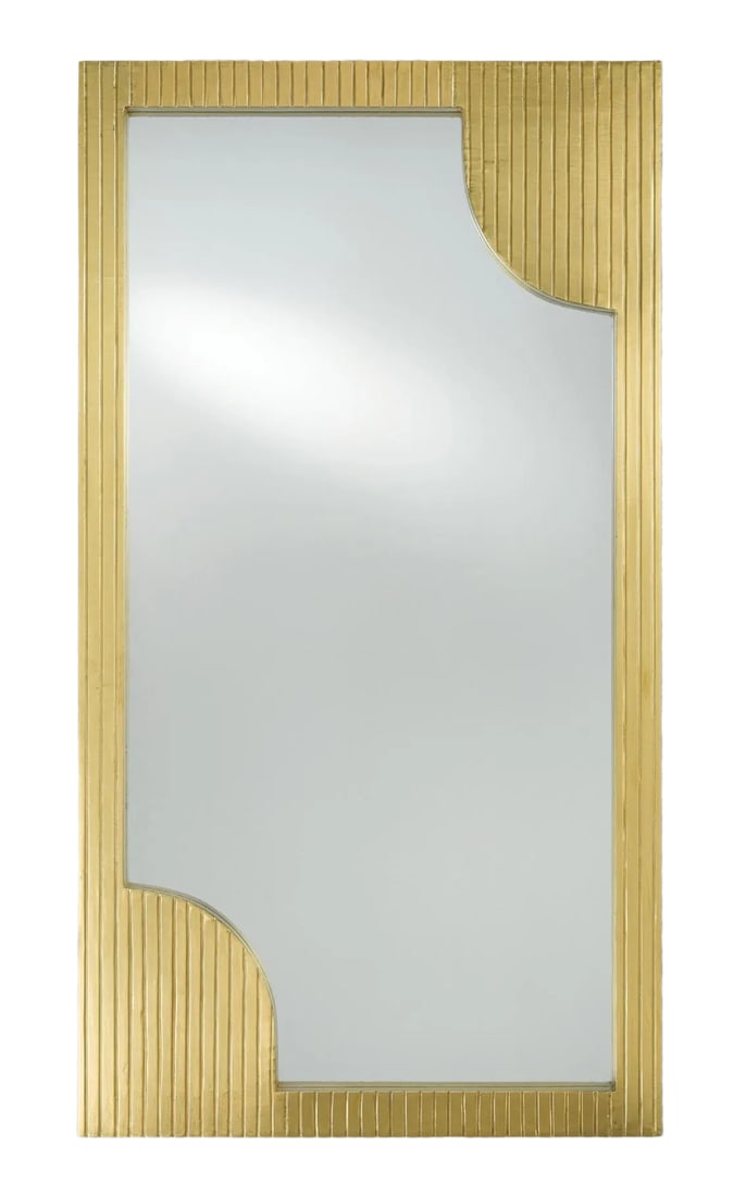 Currey & Co. Modern Brass Foil Finished Wall Mirror (1 of 6)