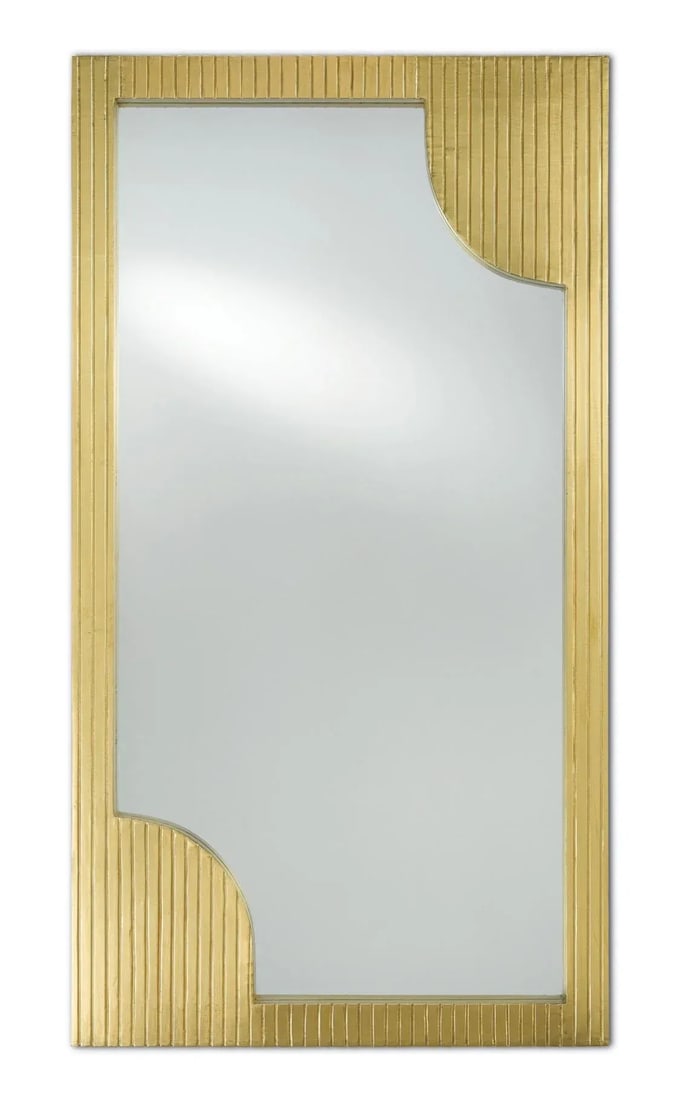 Currey & Co. Modern Brass Foil Finished Wall Mirror - 6