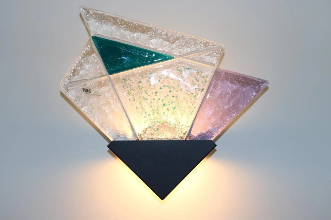 1980s Mid-Century Modern Murano Glass Wall Lamp - 2