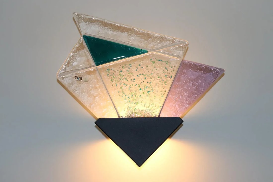 1980s Mid-Century Modern Murano Glass Wall Lamp - 3