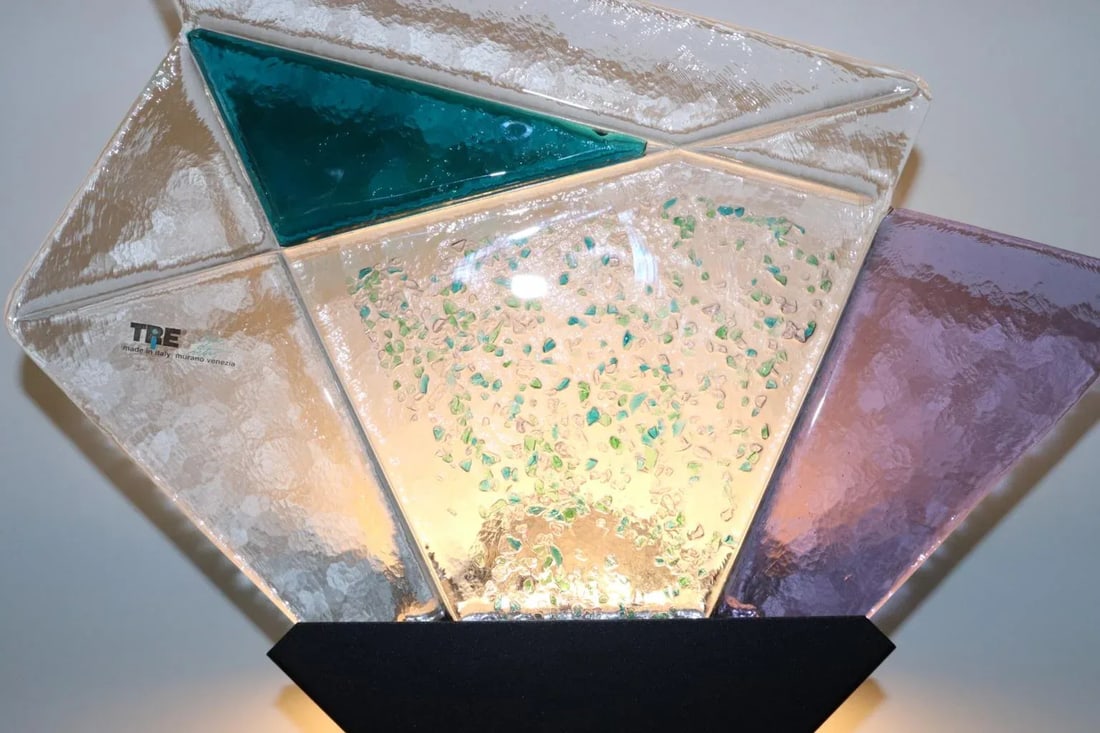 1980s Mid-Century Modern Murano Glass Wall Lamp - 5