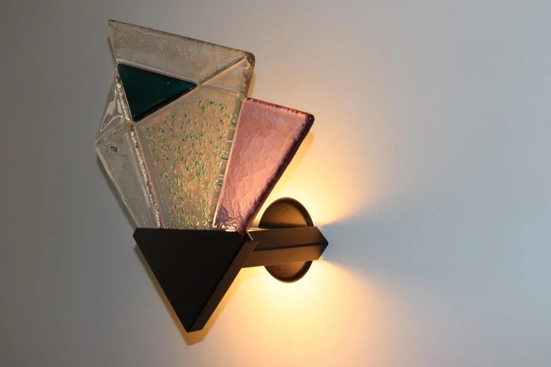 1980s Mid-Century Modern Murano Glass Wall Lamp - 7
