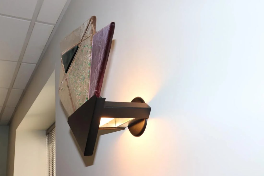 1980s Mid-Century Modern Murano Glass Wall Lamp - 8