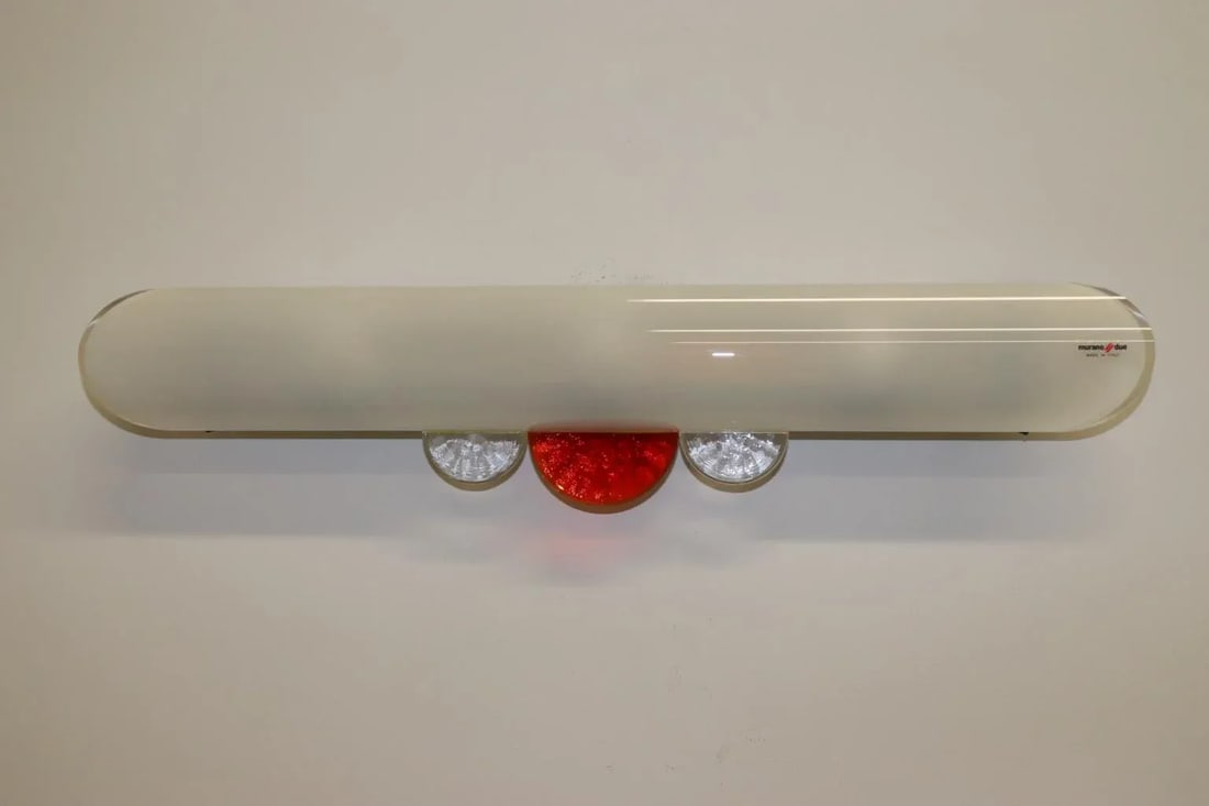 1980s Mid-Century Modern Murano Glass Wall Lamp - 13