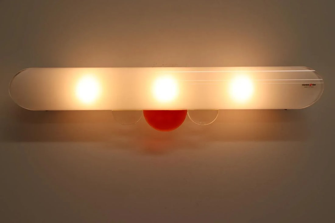 1980s Mid-Century Modern Murano Glass Wall Lamp - 4