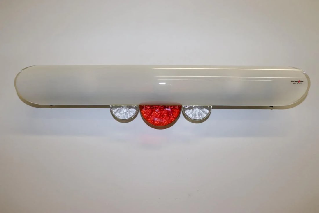 1980s Mid-Century Modern Murano Glass Wall Lamp - 5