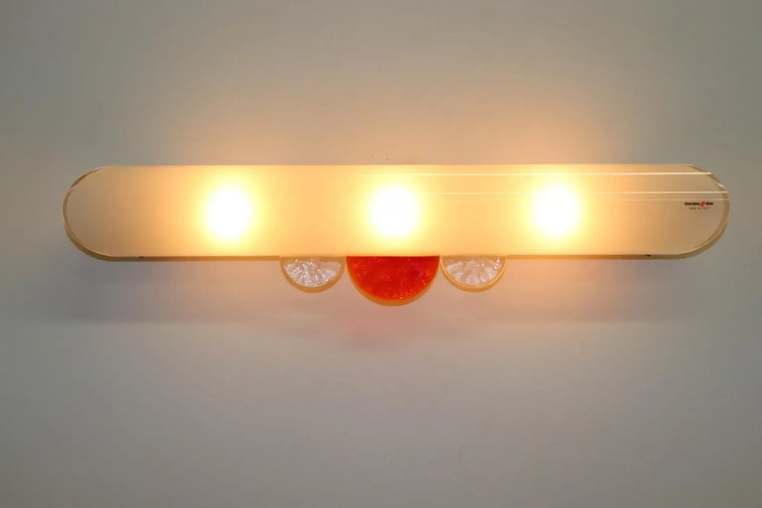 1980s Mid-Century Modern Murano Glass Wall Lamp - 6