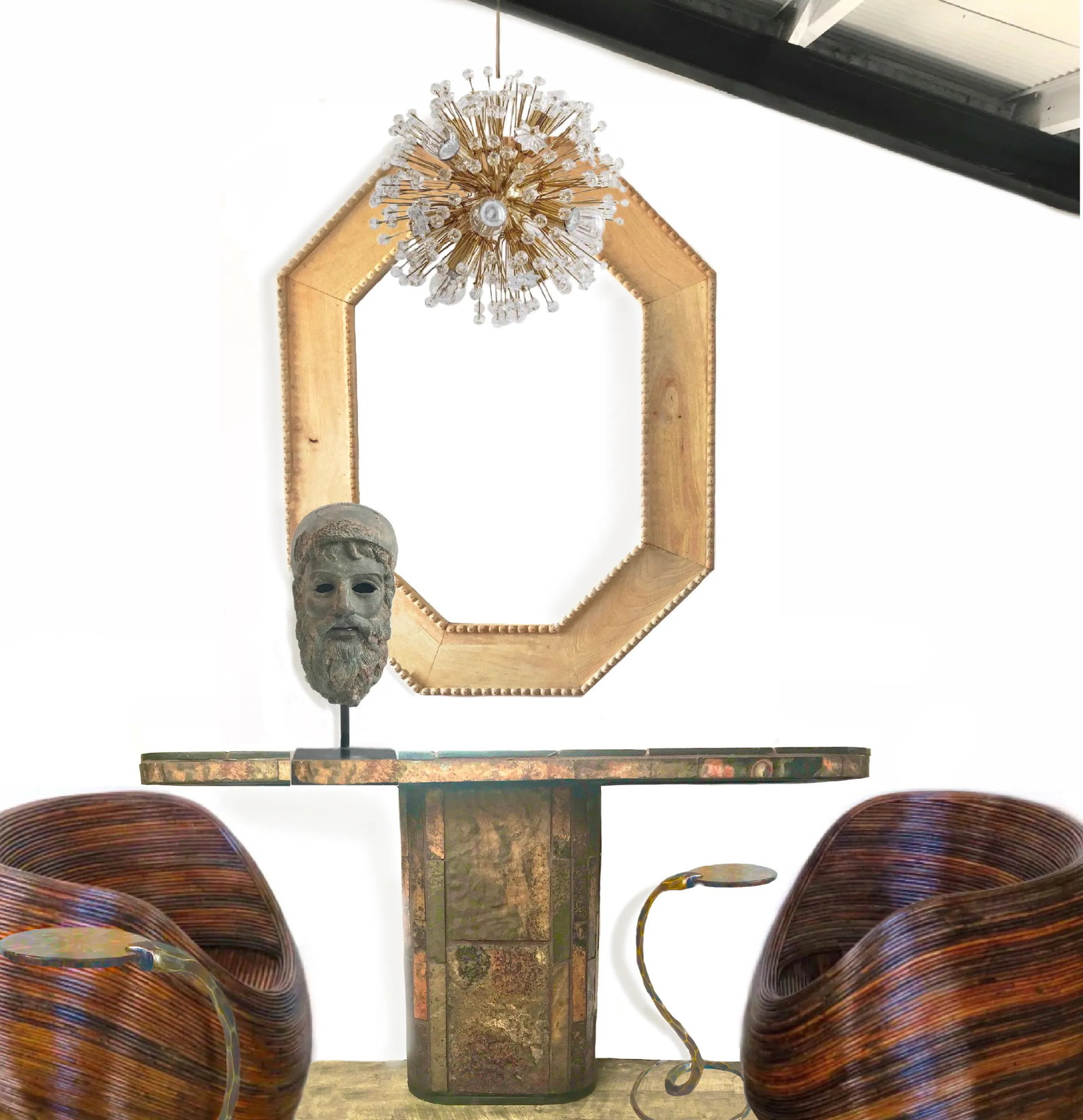 Extra Large White Oak Mirror - 7