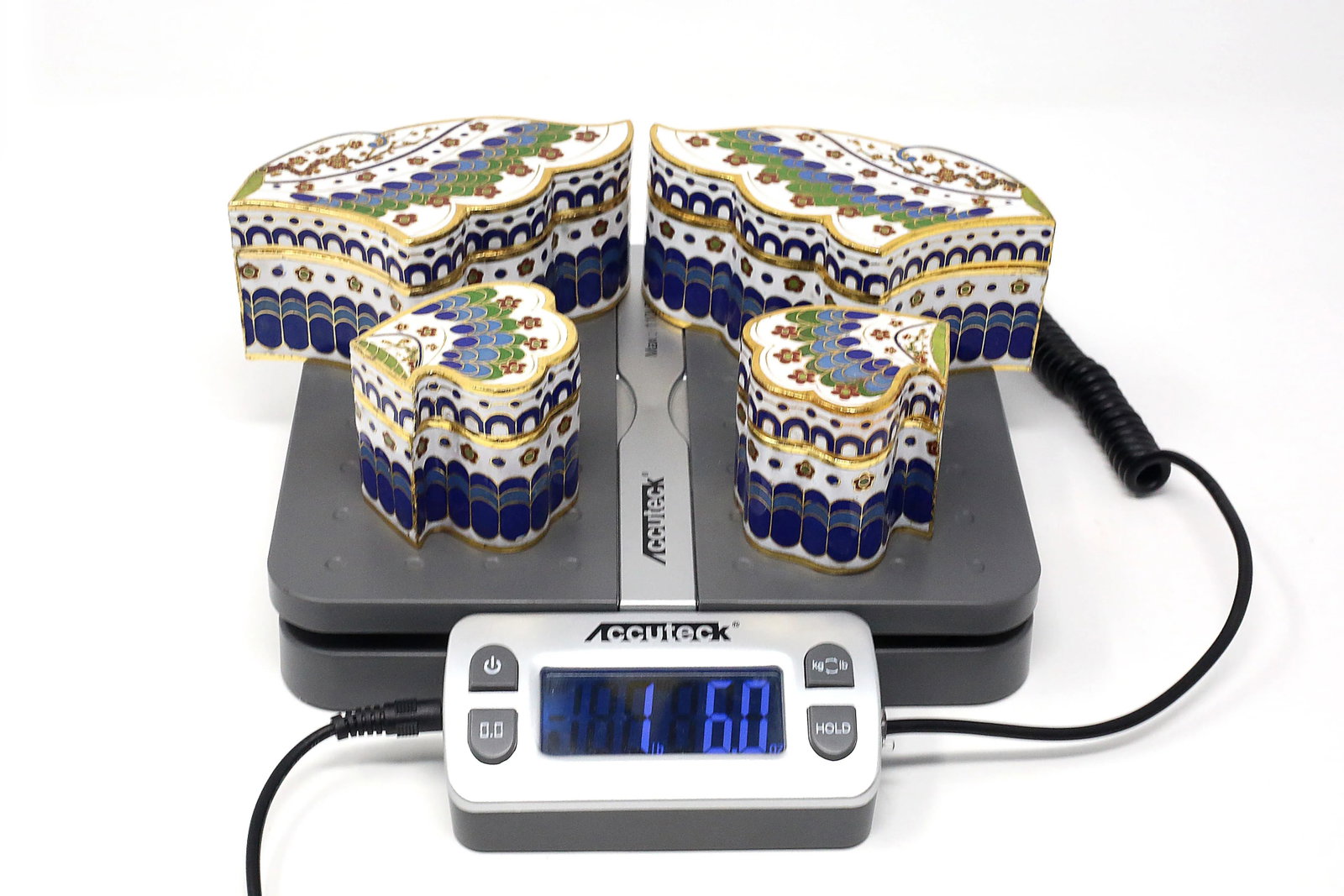 Vintage 4-Piece Cloisonne Butterfly Boxes - Set of 4 - 11