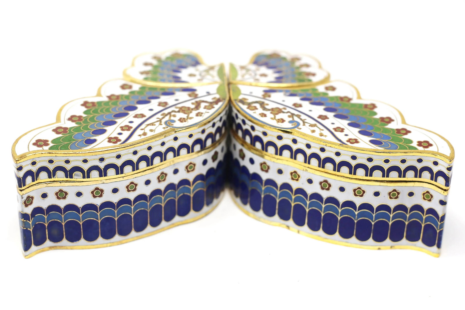 Vintage 4-Piece Cloisonne Butterfly Boxes - Set of 4 - 7
