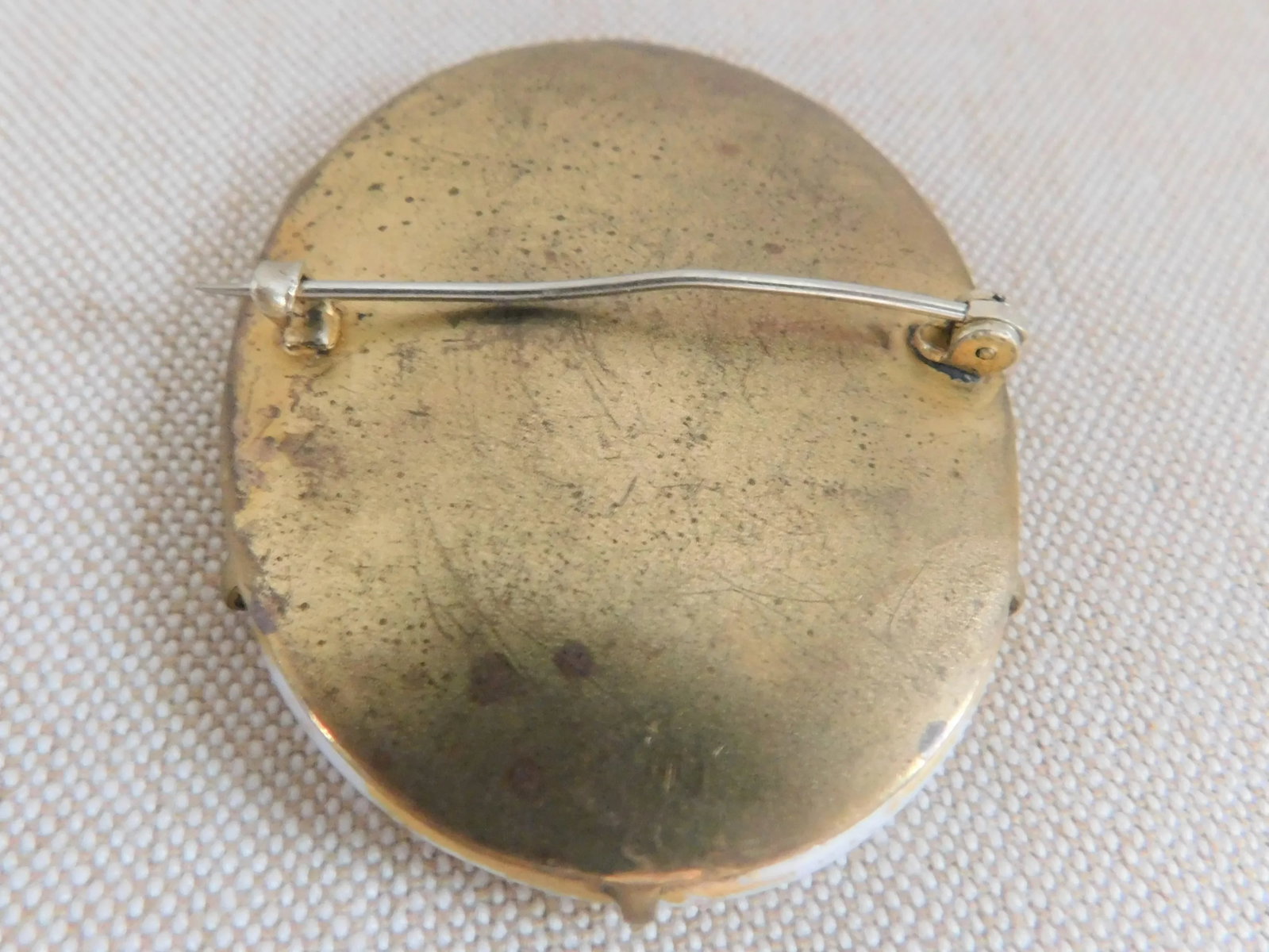 Vintage Art Deco Porcelain Hand Painted 1920's Brooch Pin - 3