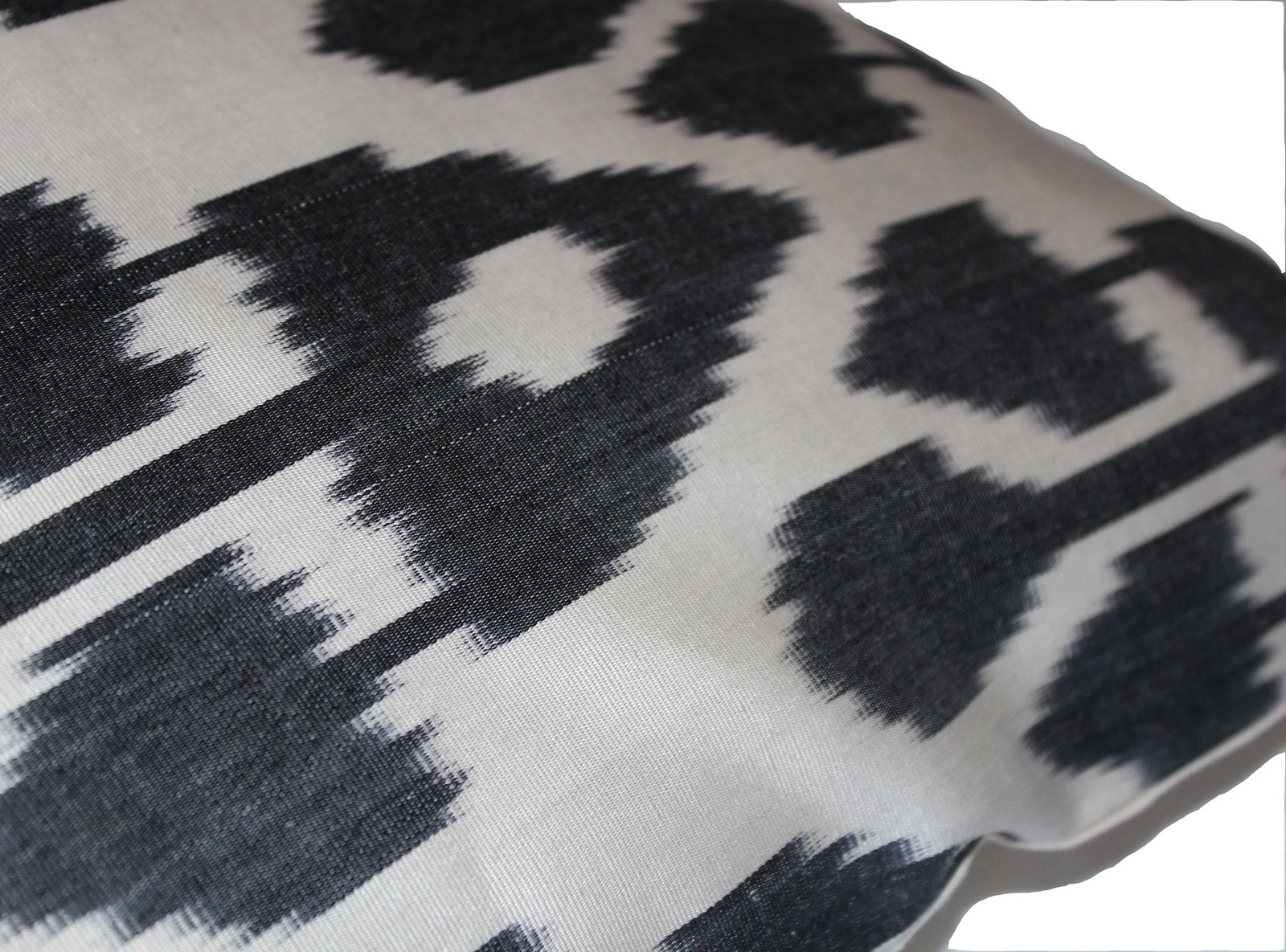 Contemporary Silk Ikat Bohemian Throw Pillow - 3