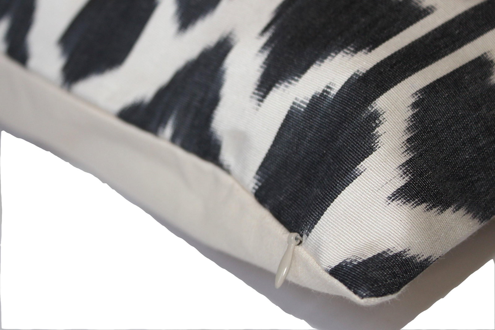 Contemporary Silk Ikat Bohemian Throw Pillow - 4