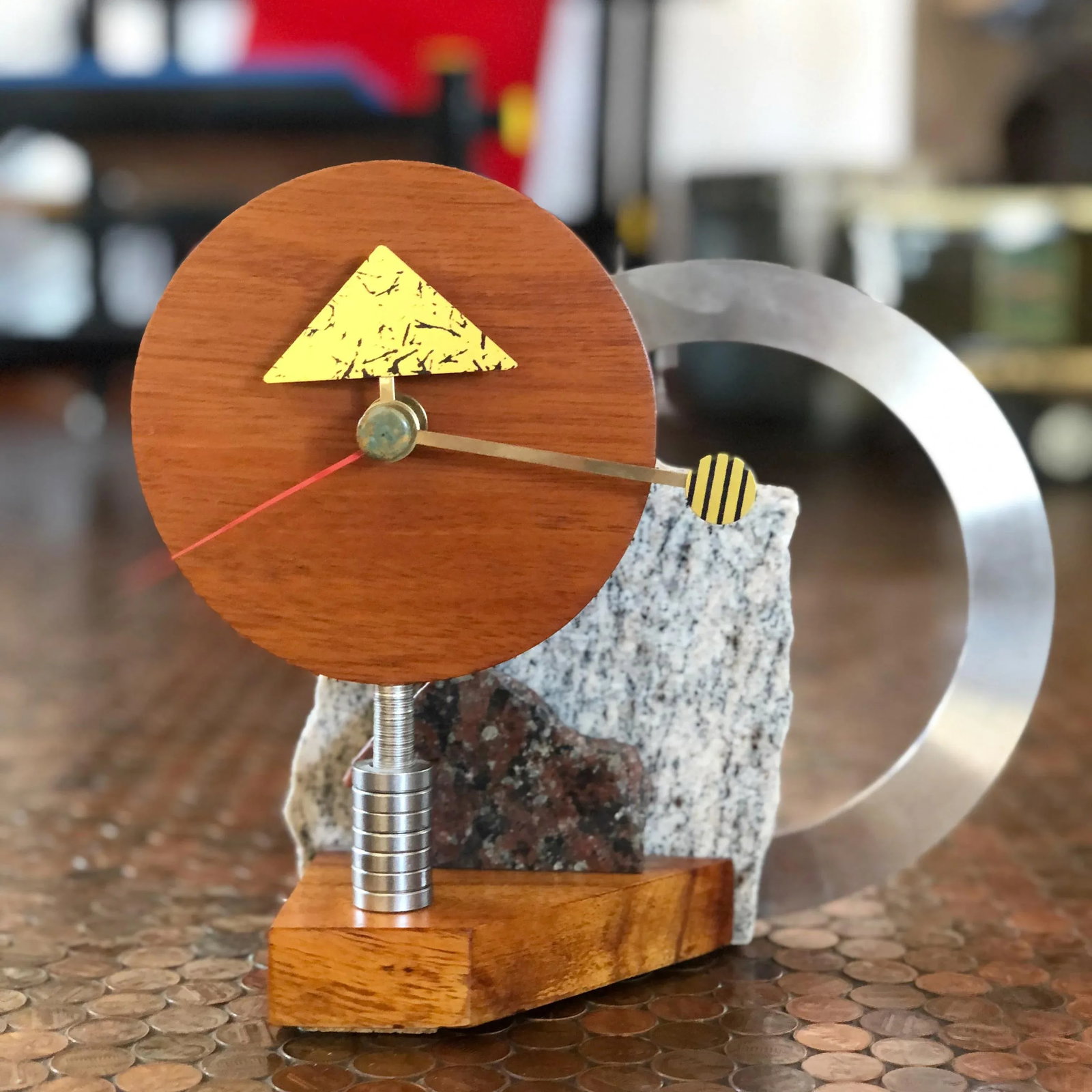 Memphis Styled Artisan Made Clock, 1990s - 8
