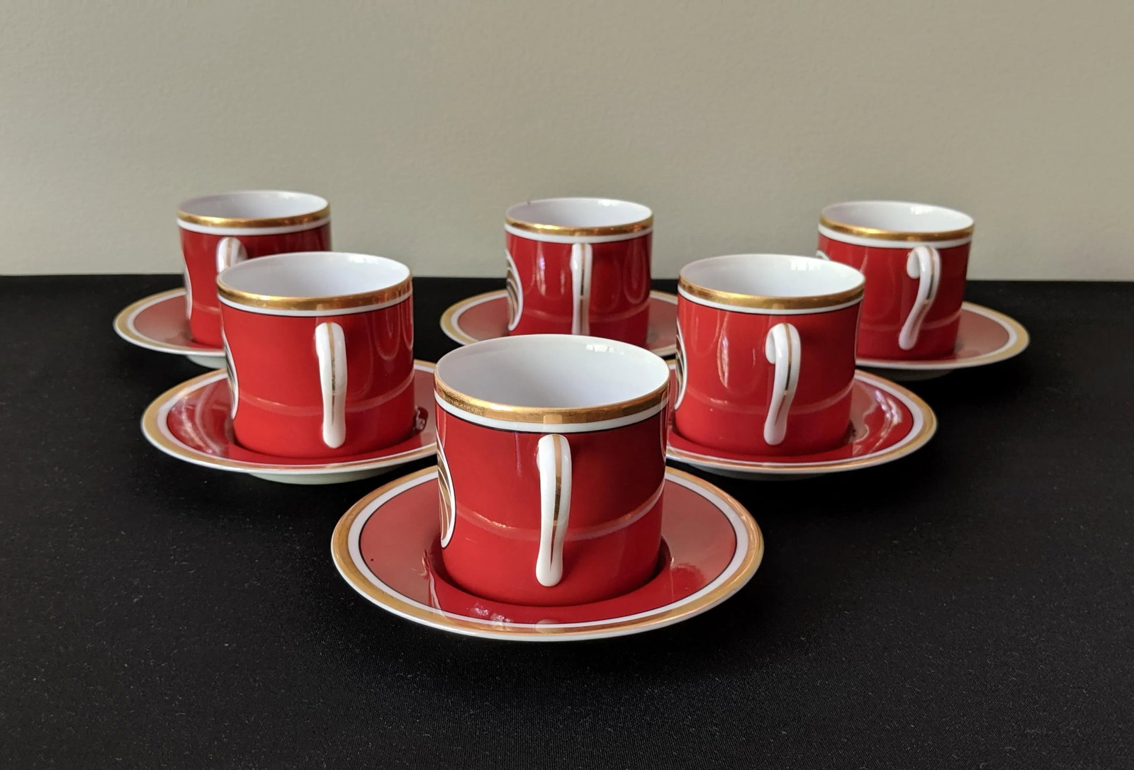 Fitz & Floyd Medaillon Orange d'Or Coffee Service - Set of 8 - 3