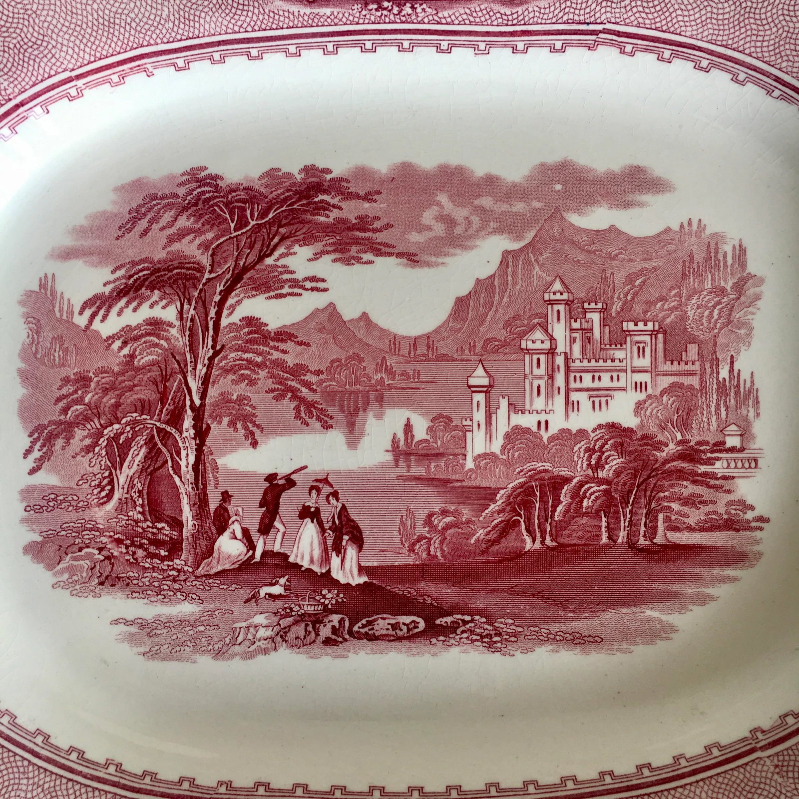 1834 Jenny Lind 1795 Pattern Staffordshire Platter/Dish - 2