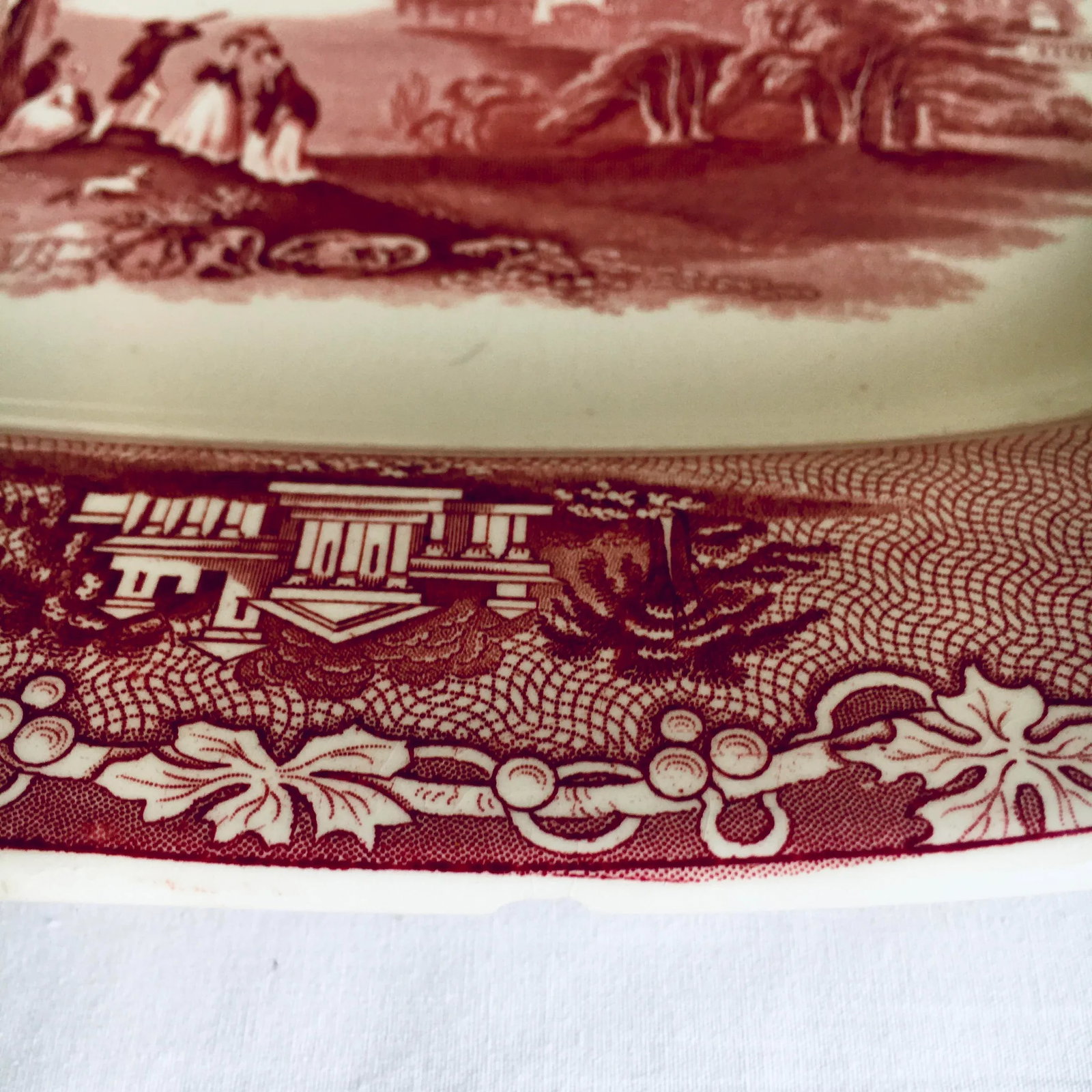 1834 Jenny Lind 1795 Pattern Staffordshire Platter/Dish - 9