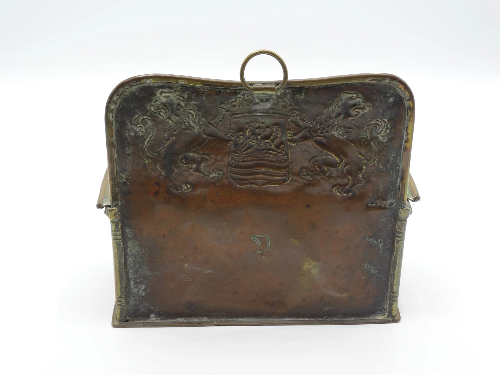 Antique Dutch Brass Lidded Candle Box - 4