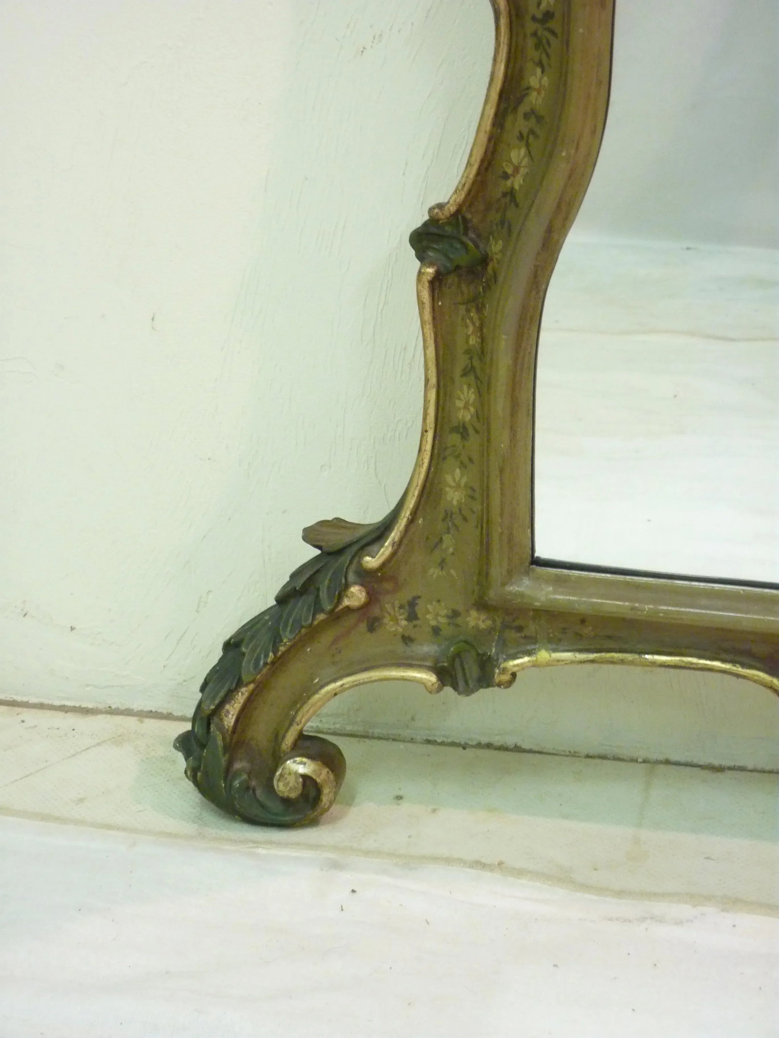 Italian Rococo Style Painted Mirror - 2