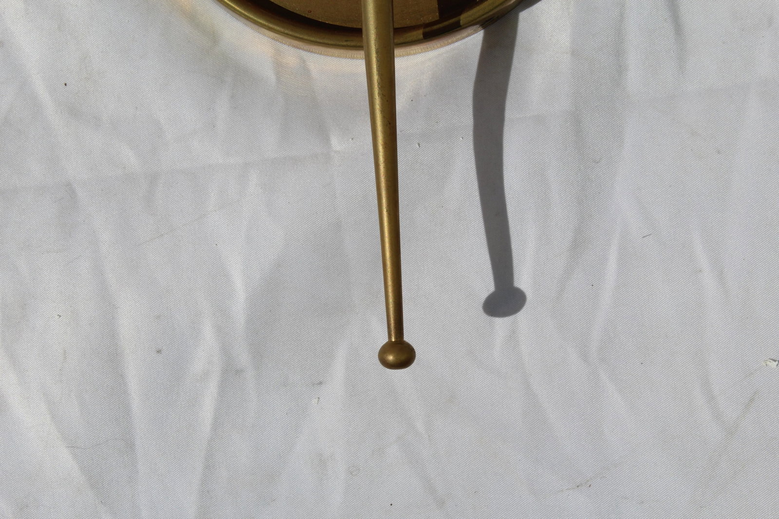 Mid-Century Modern Solid Brass Single Sconce - 4
