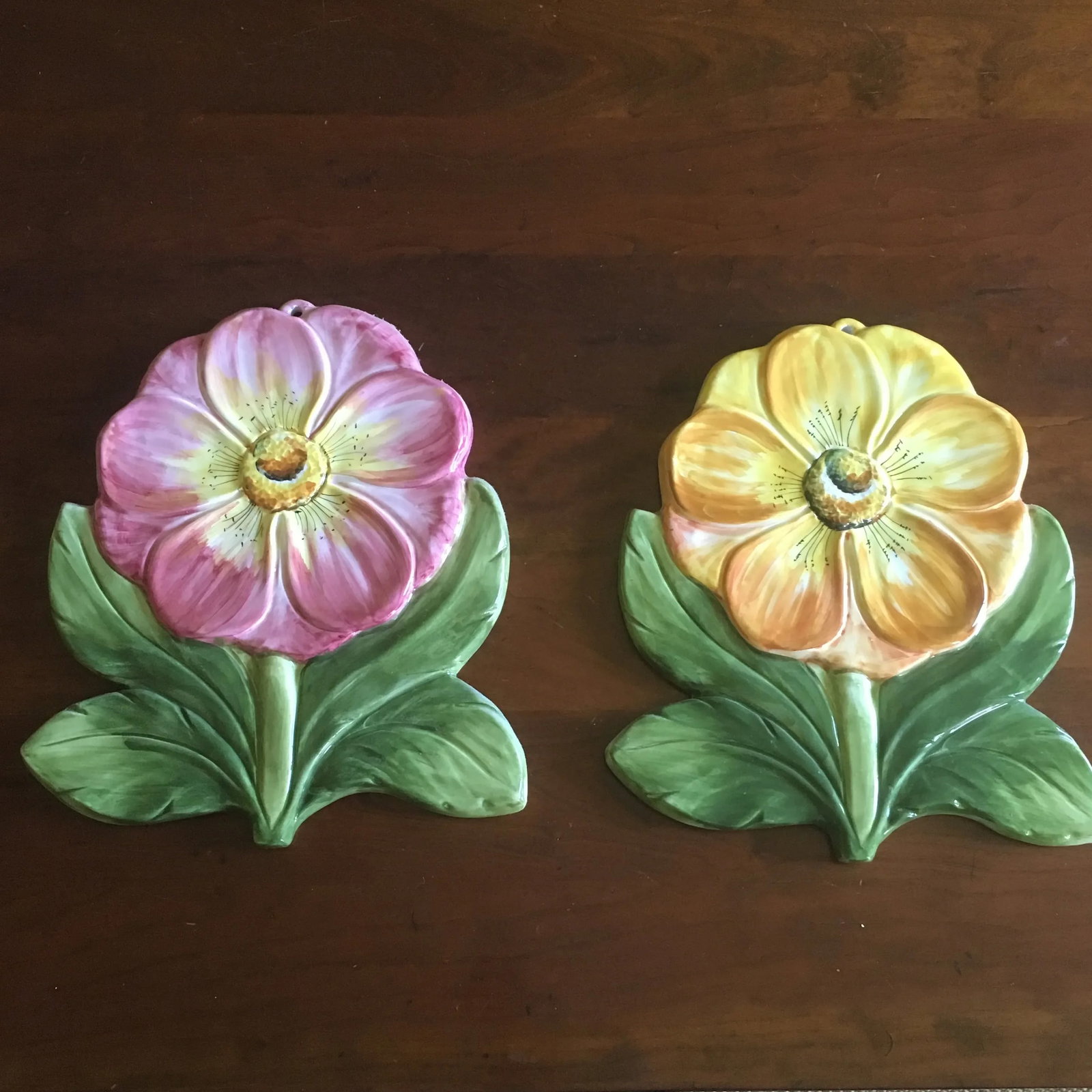 Chelsea House Porcelain Flowers - a Pair - 8