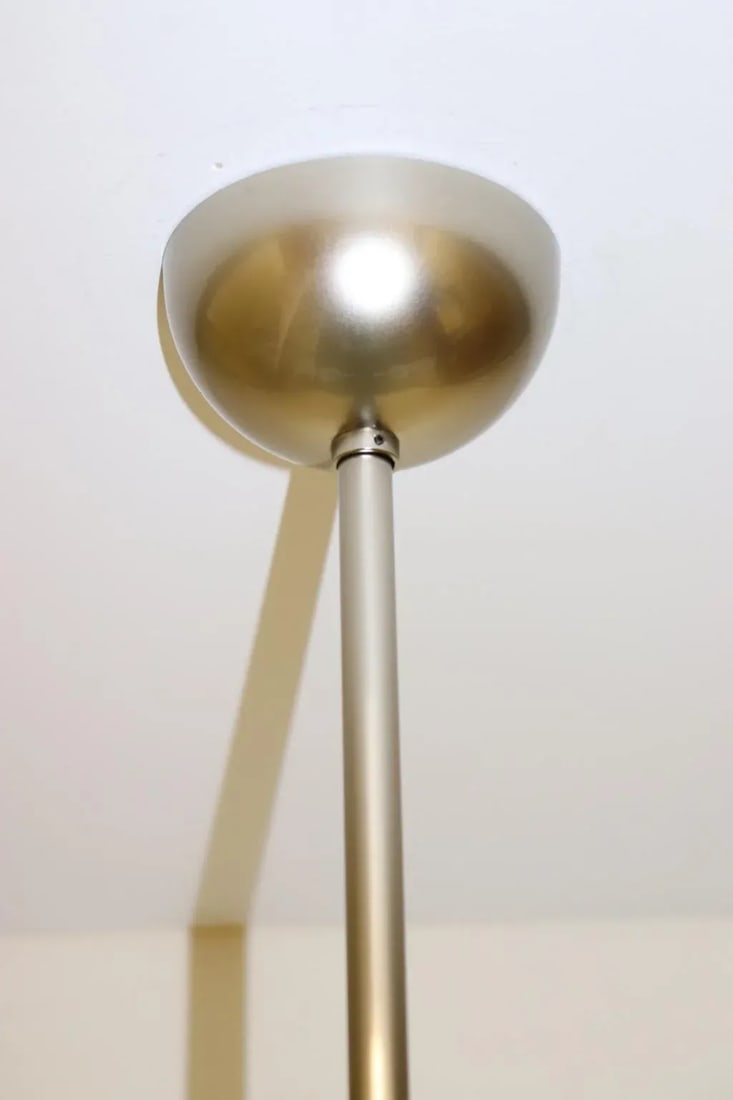 1990s Mid-Century Itre Pendant Lamp White Glass - 8