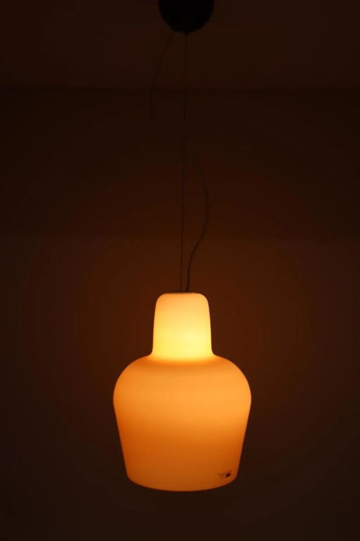 1980s Mid-Century Itre Amber Murano Glass Pendant Lamp - 3