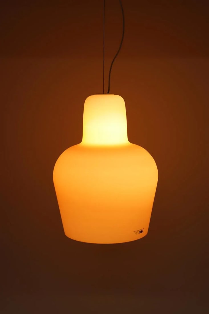 1980s Mid-Century Itre Amber Murano Glass Pendant Lamp - 7