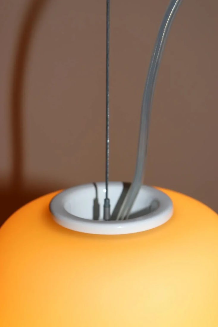 1980s Mid-Century Itre Amber Murano Glass Pendant Lamp - 9