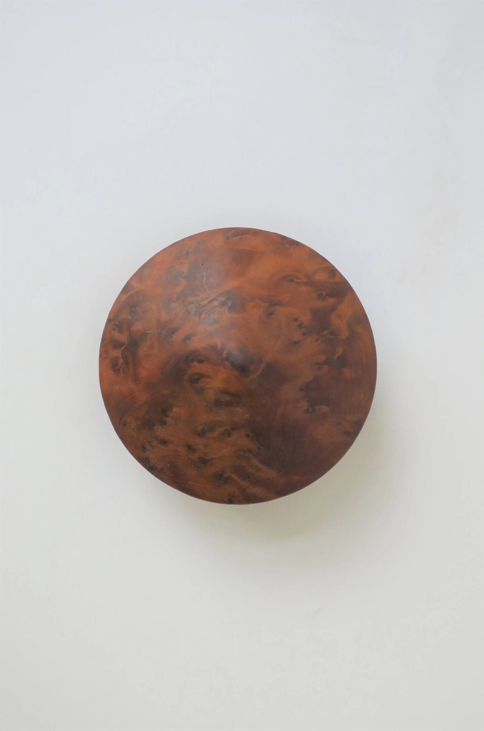 Round Burl Trinket or Jewelry Box - 2