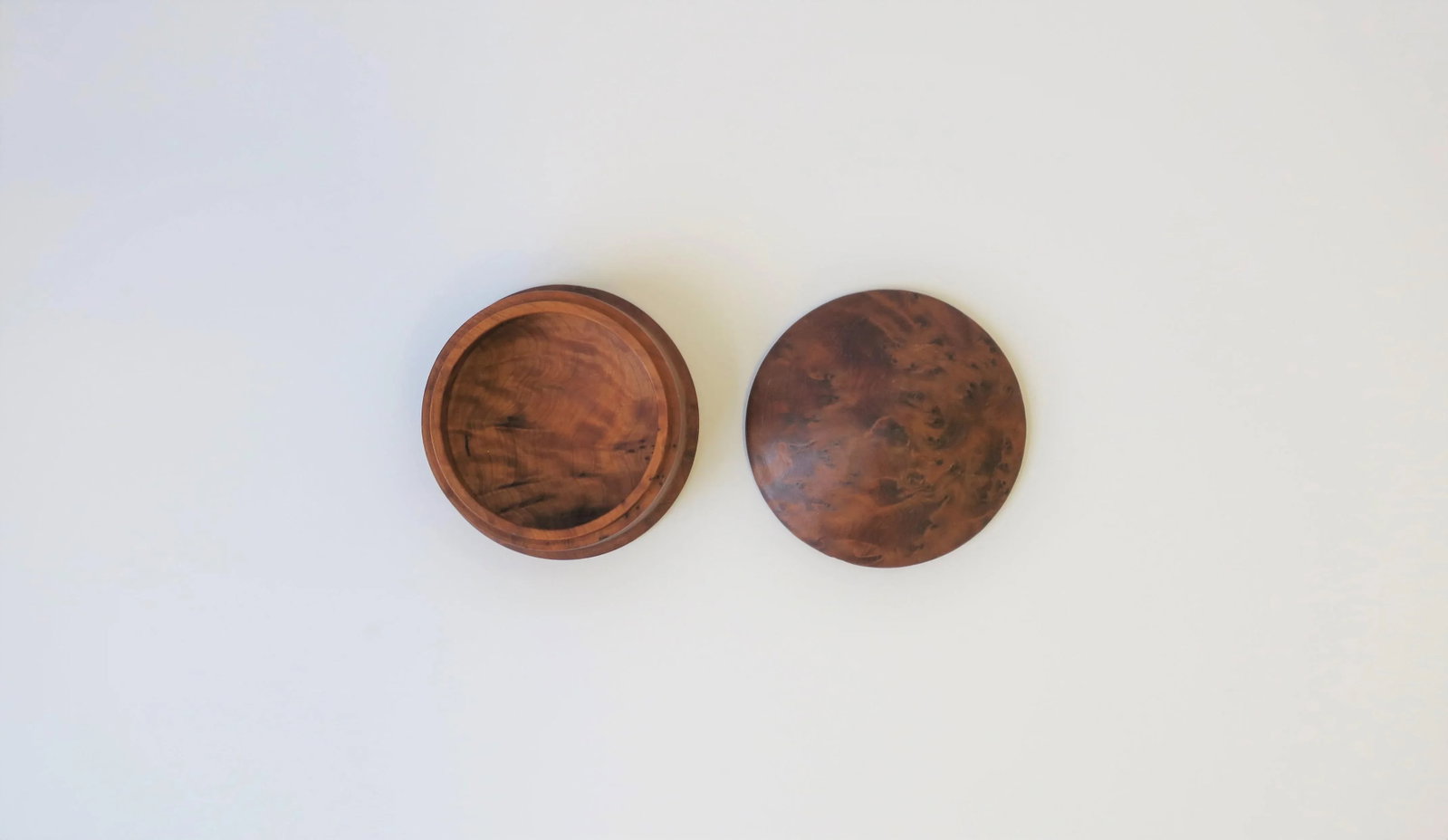 Round Burl Trinket or Jewelry Box - 5
