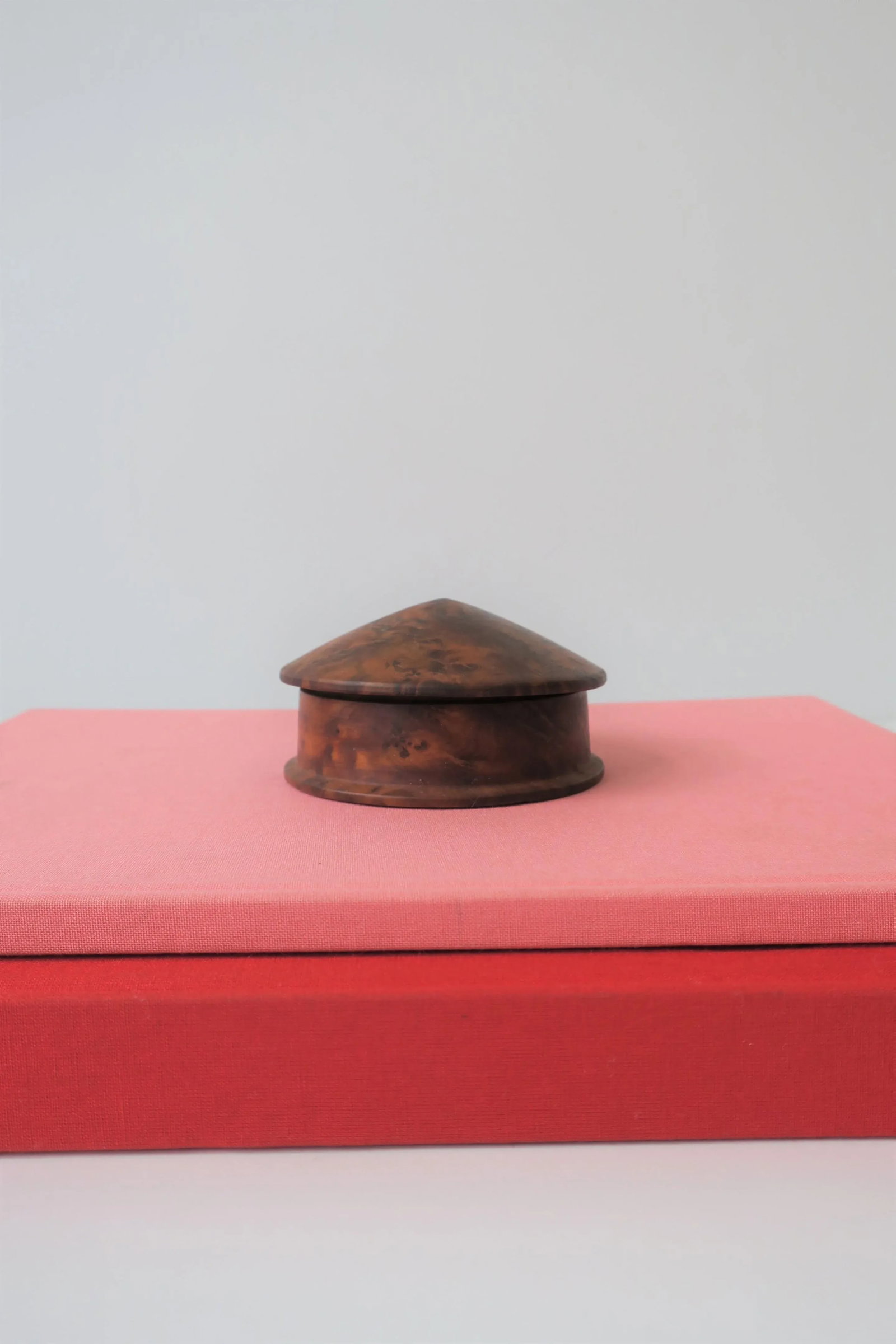 Round Burl Trinket or Jewelry Box - 8