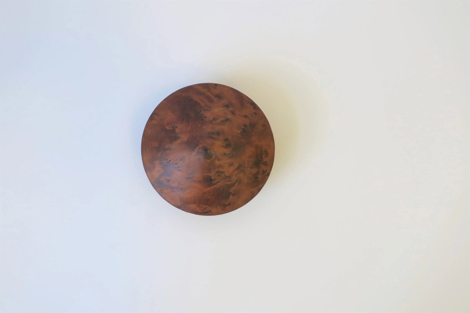 Round Burl Trinket or Jewelry Box - 9