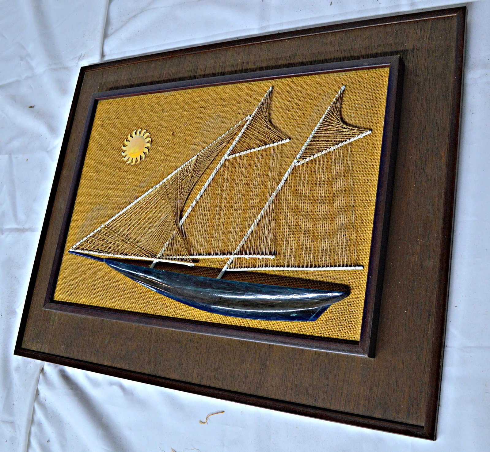 Sailboat String & Nail Ship Hanging Art - 5