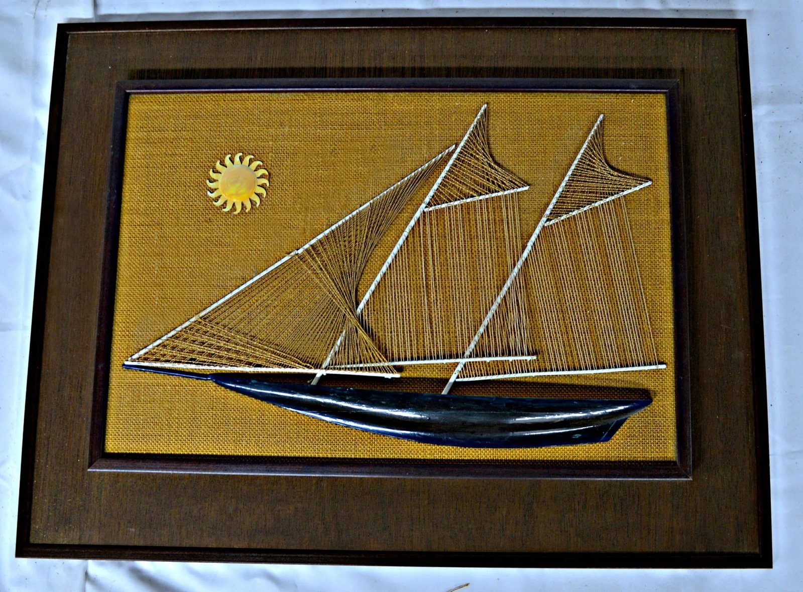 Sailboat String & Nail Ship Hanging Art - 7