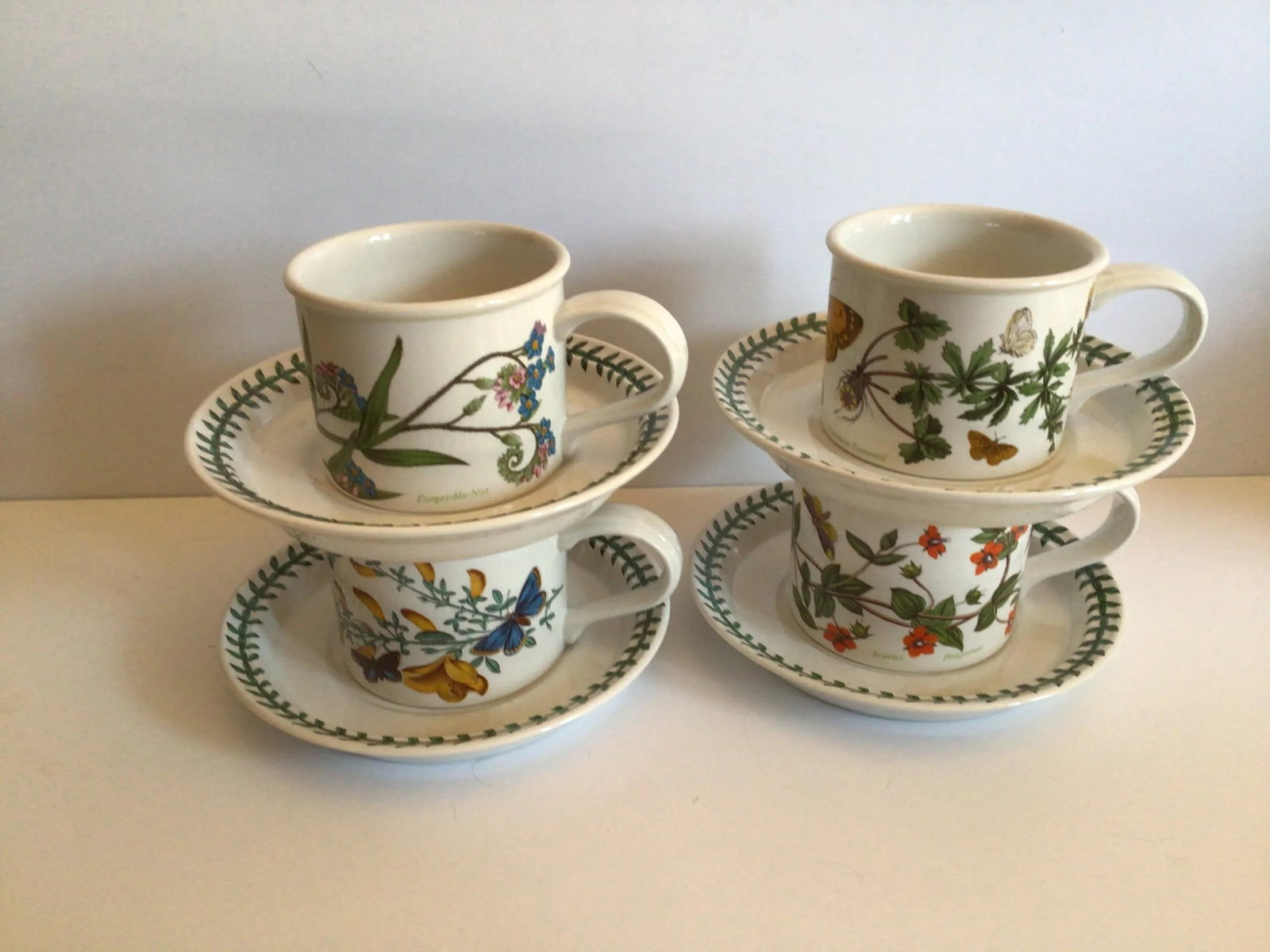 Portmeirion Botanic Garden Teacups & Saucers - Set of 4 - 10