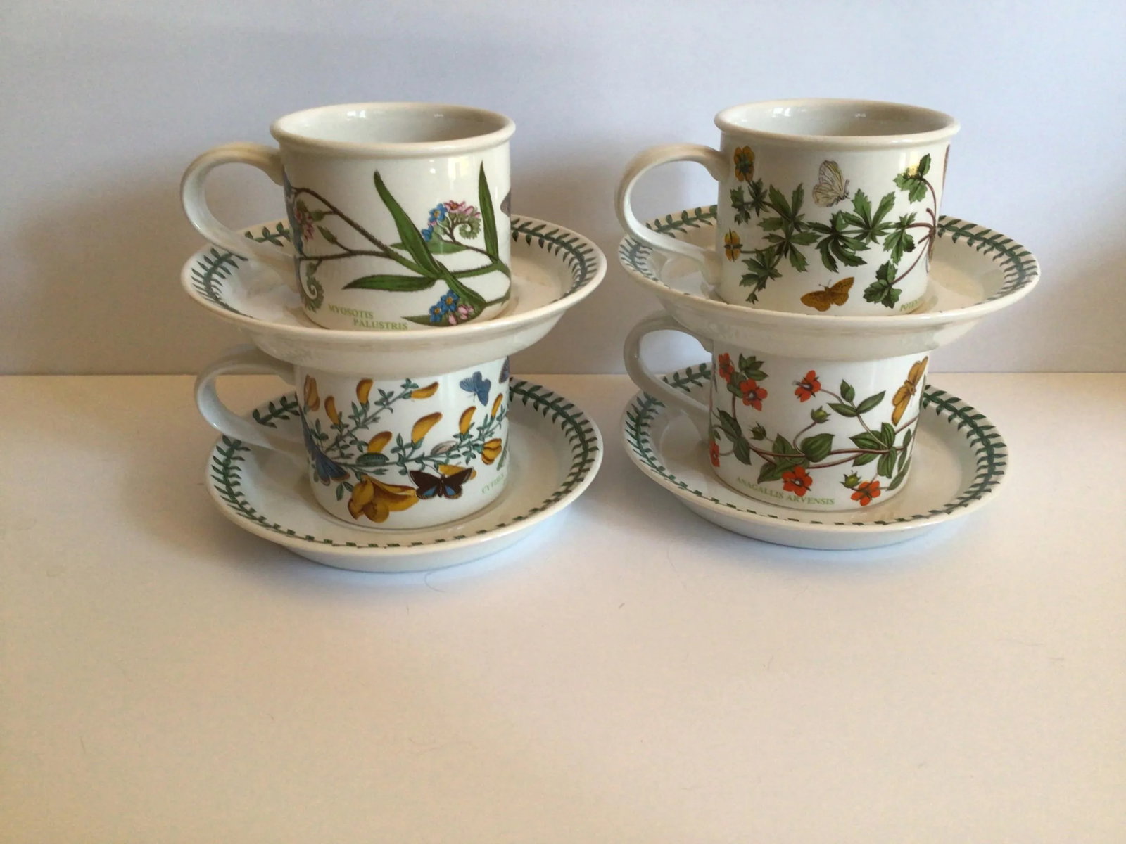 Portmeirion Botanic Garden Teacups & Saucers - Set of 4 - 11