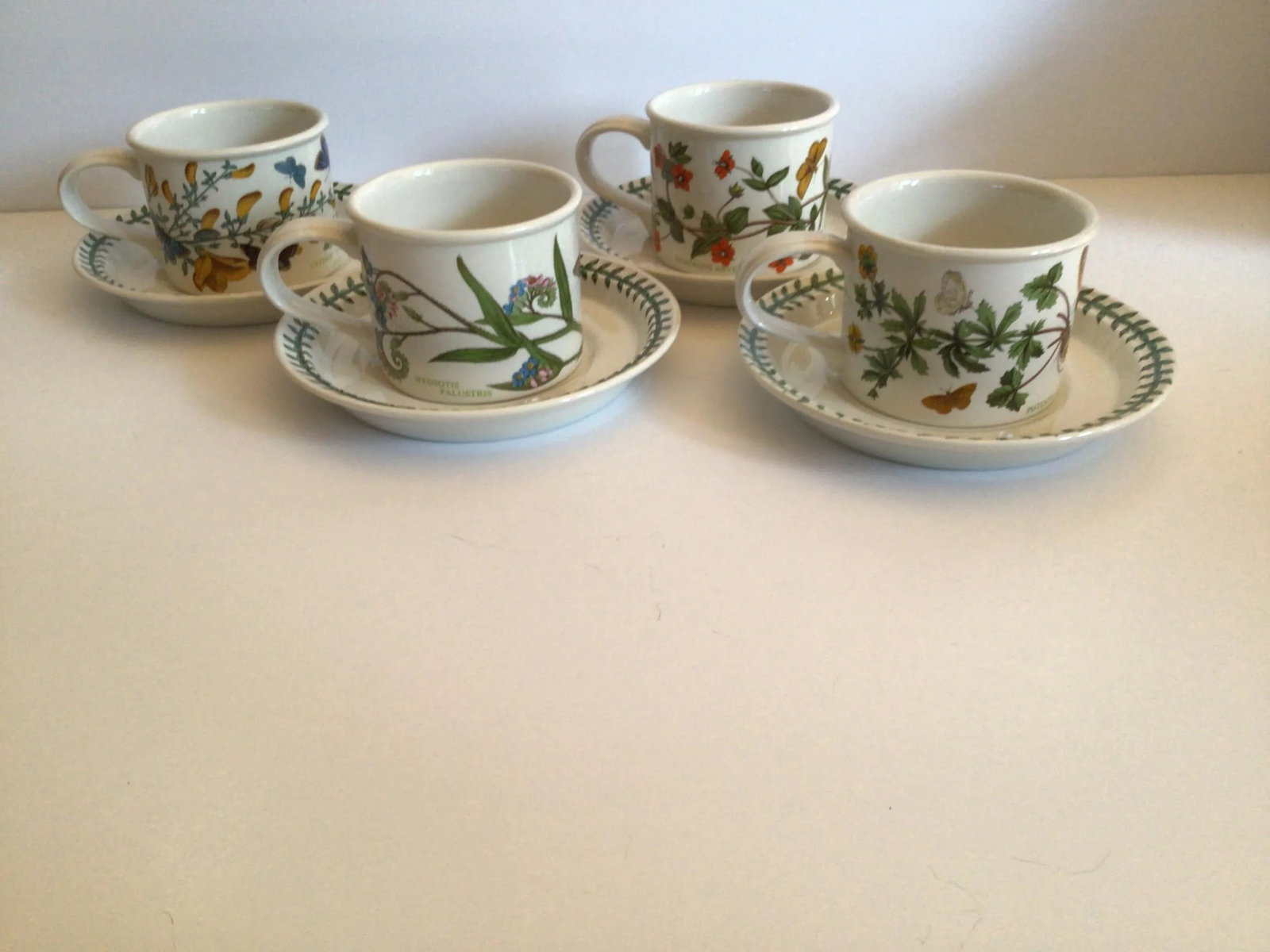 Portmeirion Botanic Garden Teacups & Saucers - Set of 4 - 12