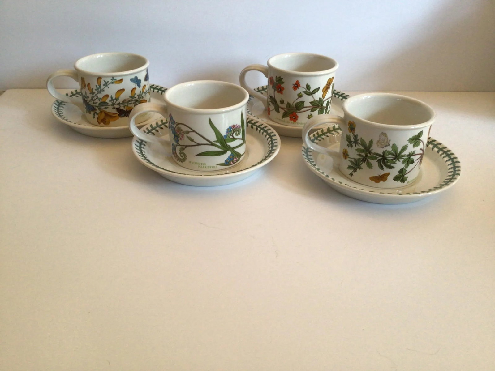 Portmeirion Botanic Garden Teacups & Saucers - Set of 4 - 9