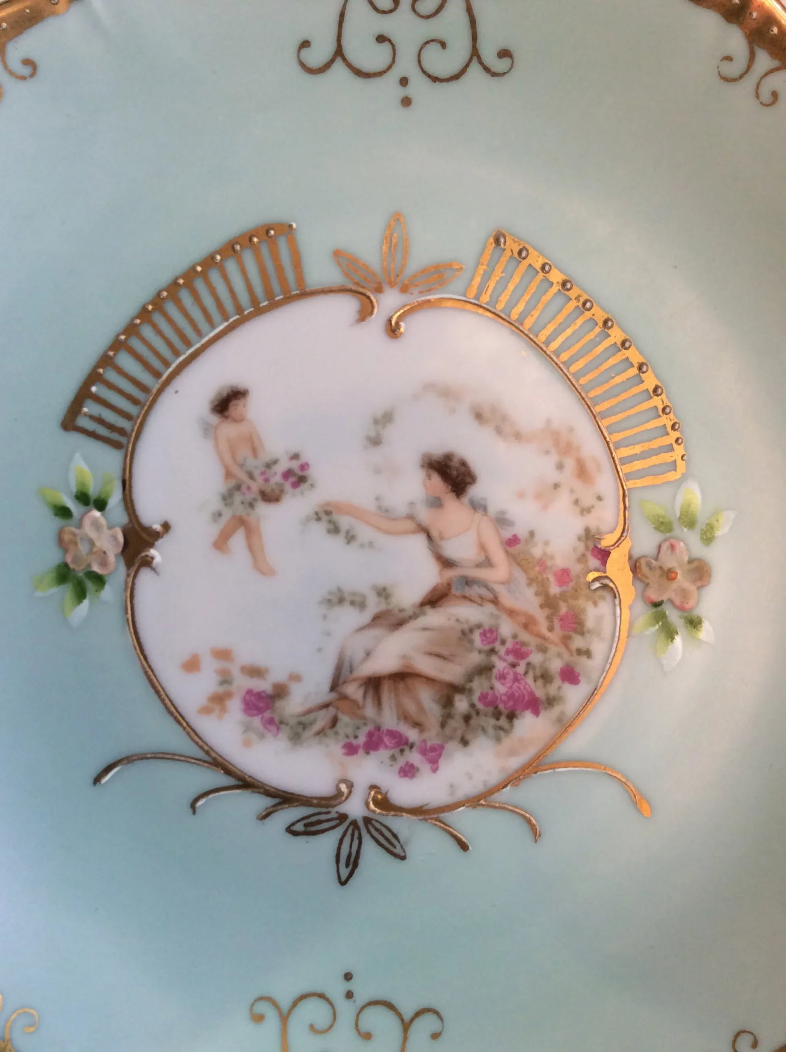 Hand Painted Porcelain Tazza - 8