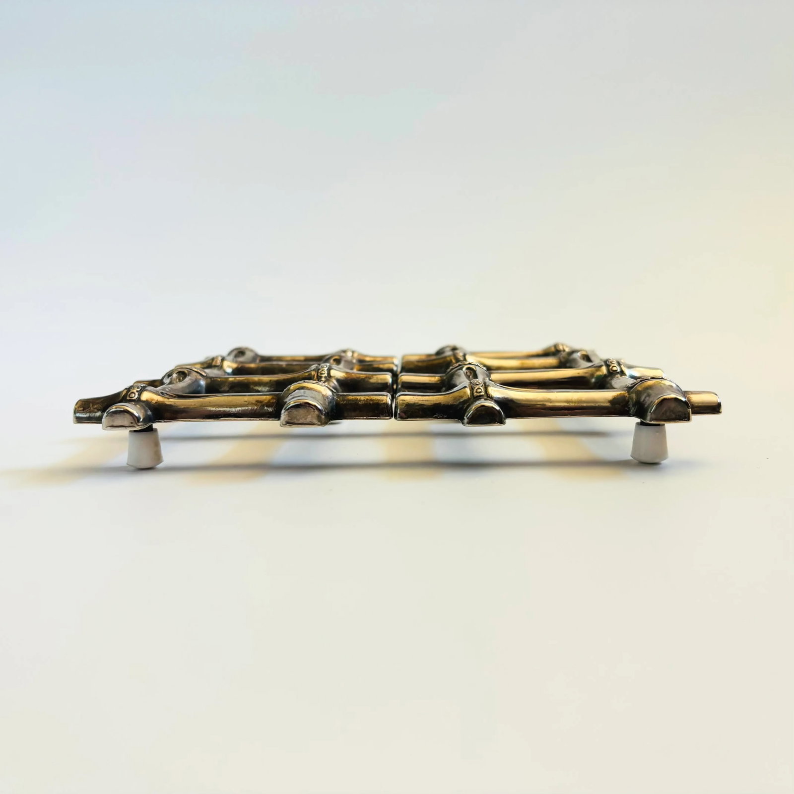Expanding Silver Bamboo Trivet - 4