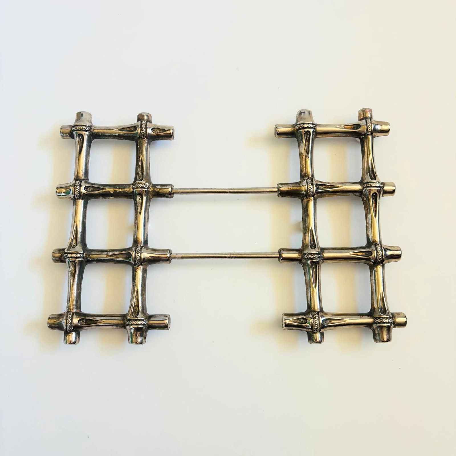 Expanding Silver Bamboo Trivet - 5