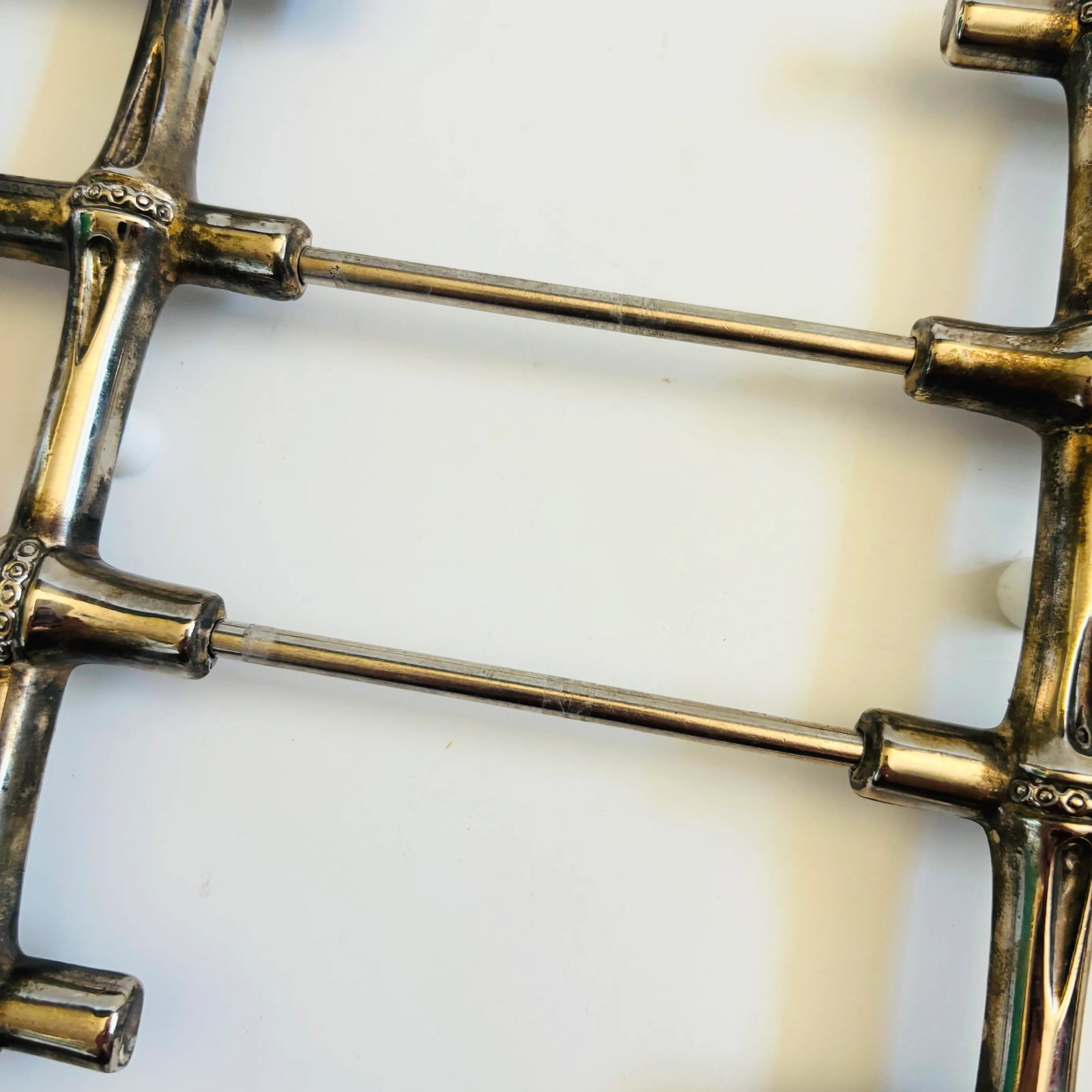 Expanding Silver Bamboo Trivet - 7