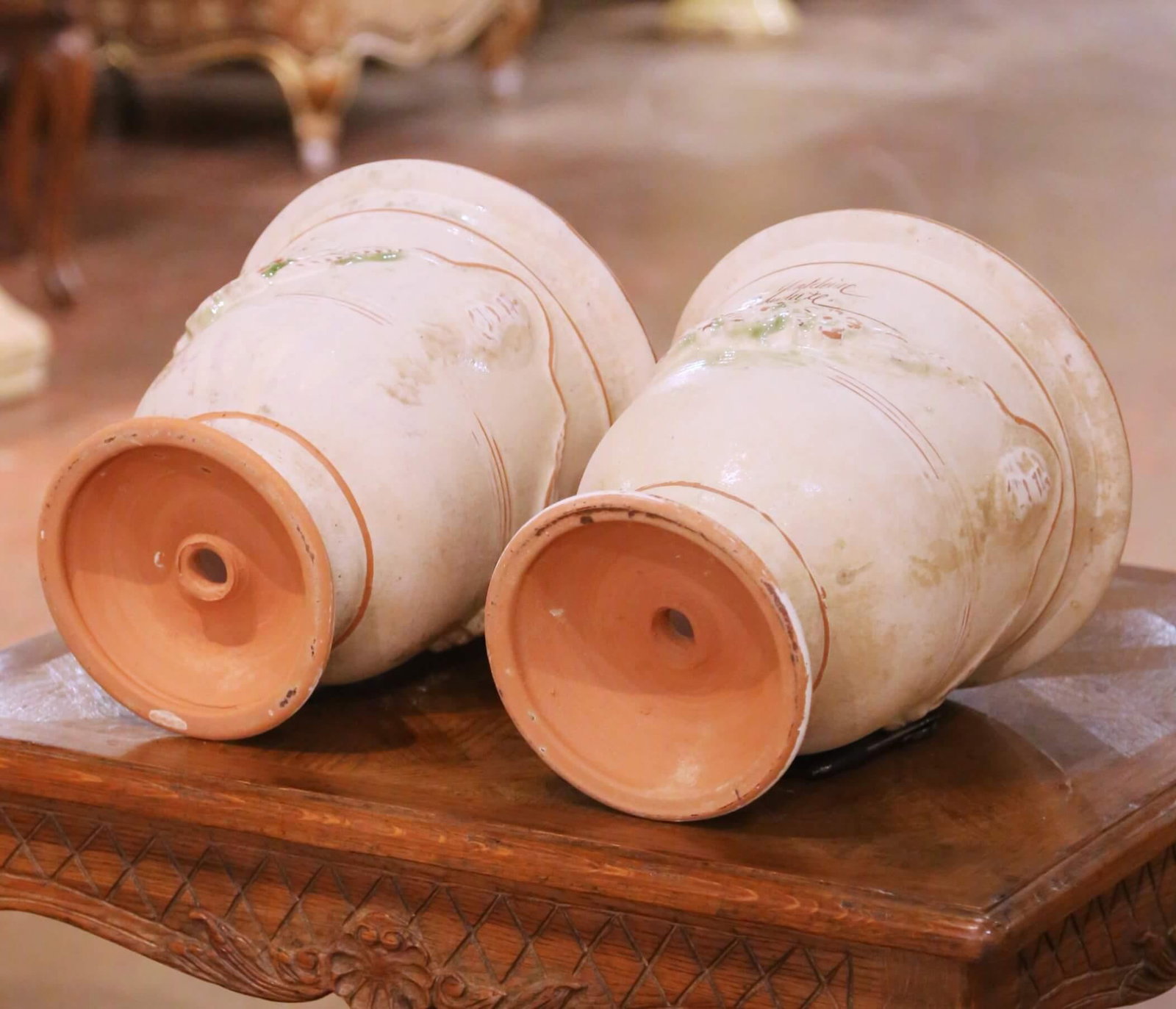 Pair of French Anduze Terracotta Planters Signed La Madeleine - 8