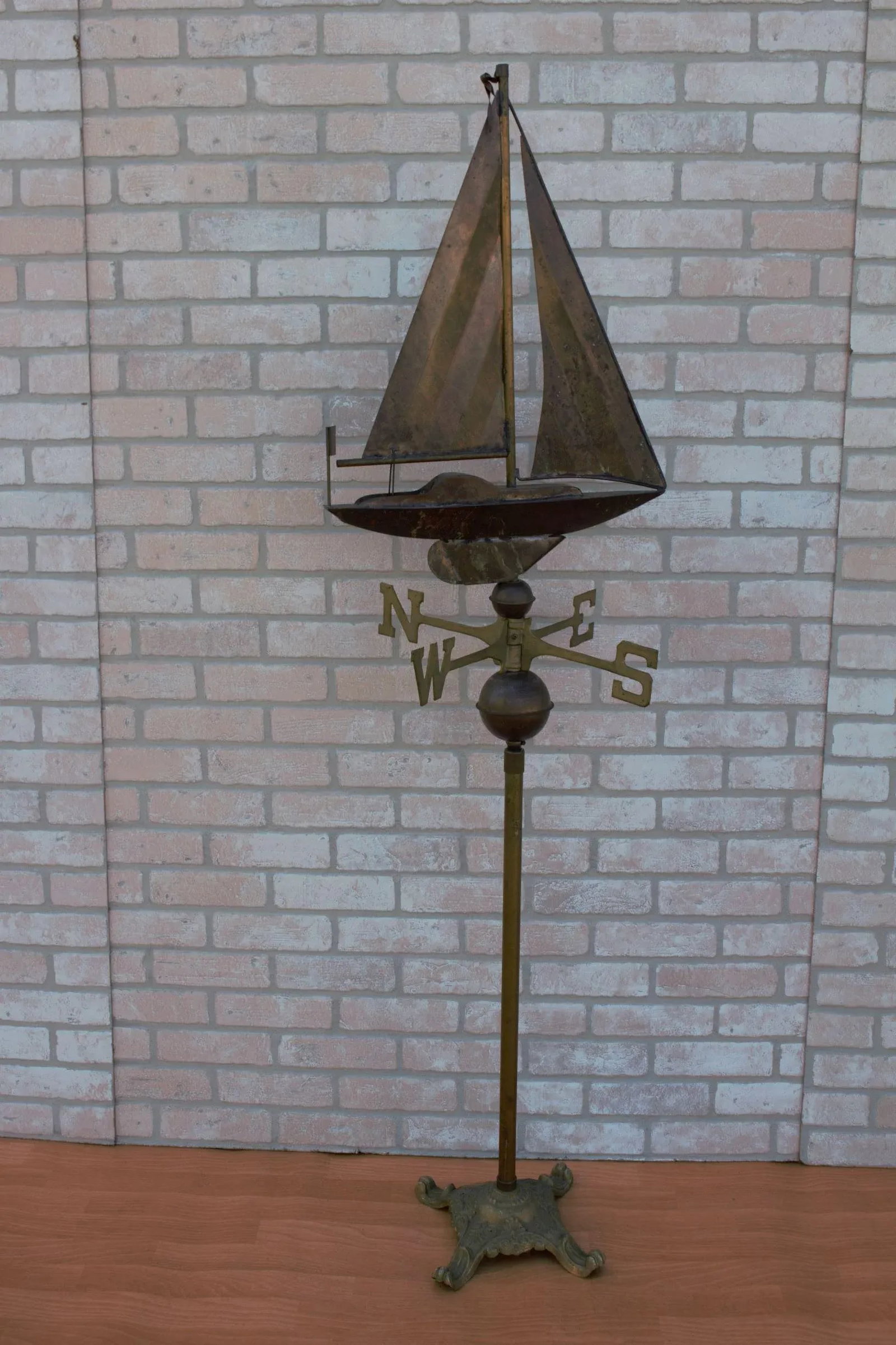 Vintage Copper Boat Weathervane - 13