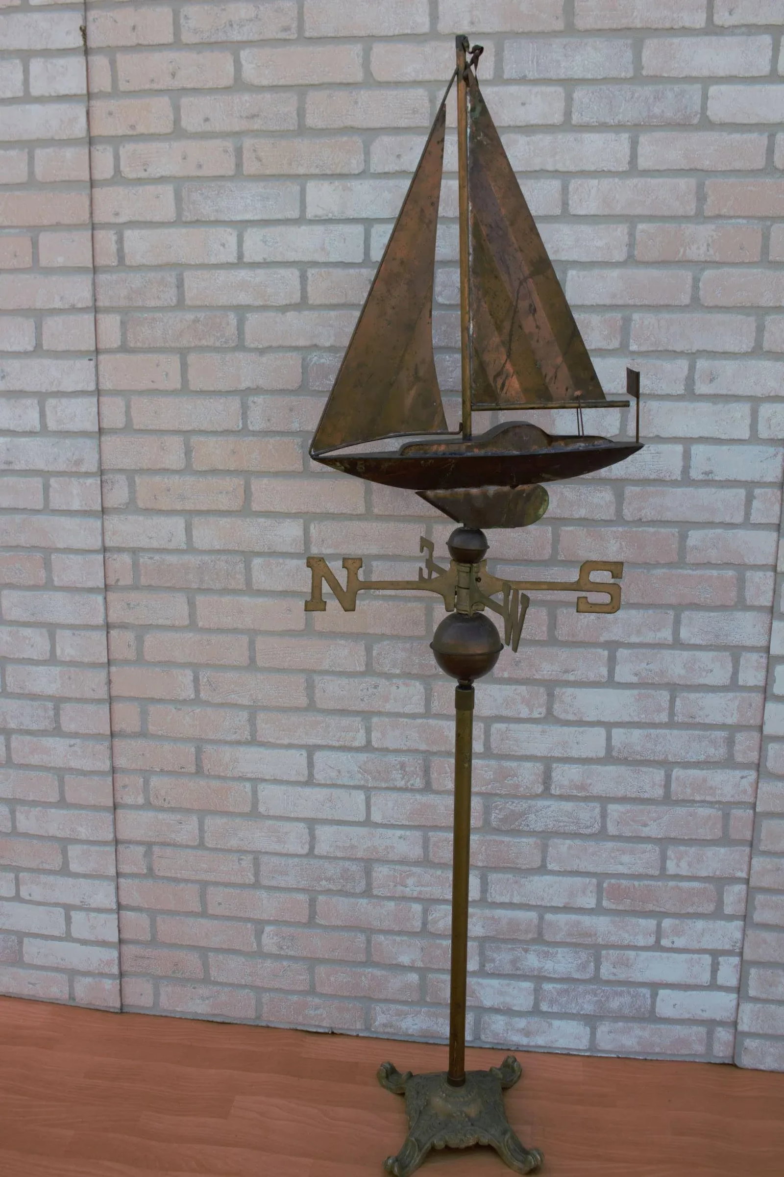 Vintage Copper Boat Weathervane - 2